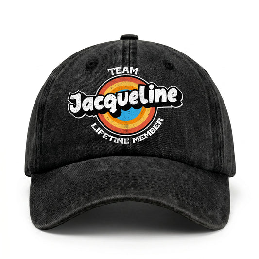 Team Your Name Lifetime Member Logo Cap JACQUELINE 13K1 C66PF