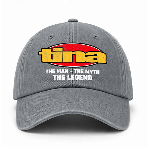 The Man The Myth The Legend Vintage Logo Washed Cap TINA 13K1 C162PF