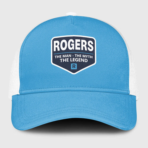The Man The Myth The Legend Light Blue Mesh Cap ROGERS 13K1 C190PF