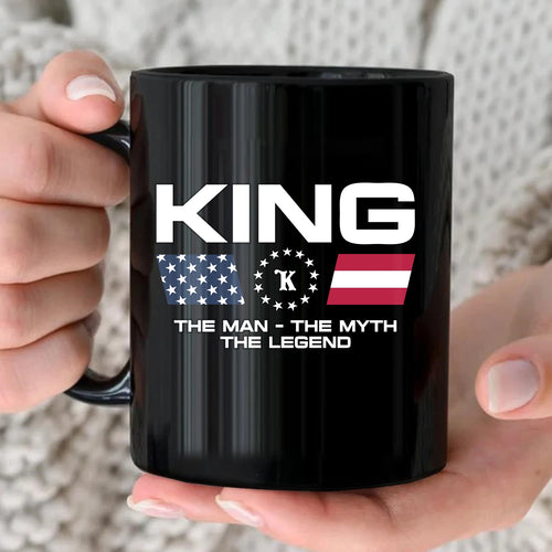 The Man The Myth The Legend Us Flag Mug KING 13K1 MG23