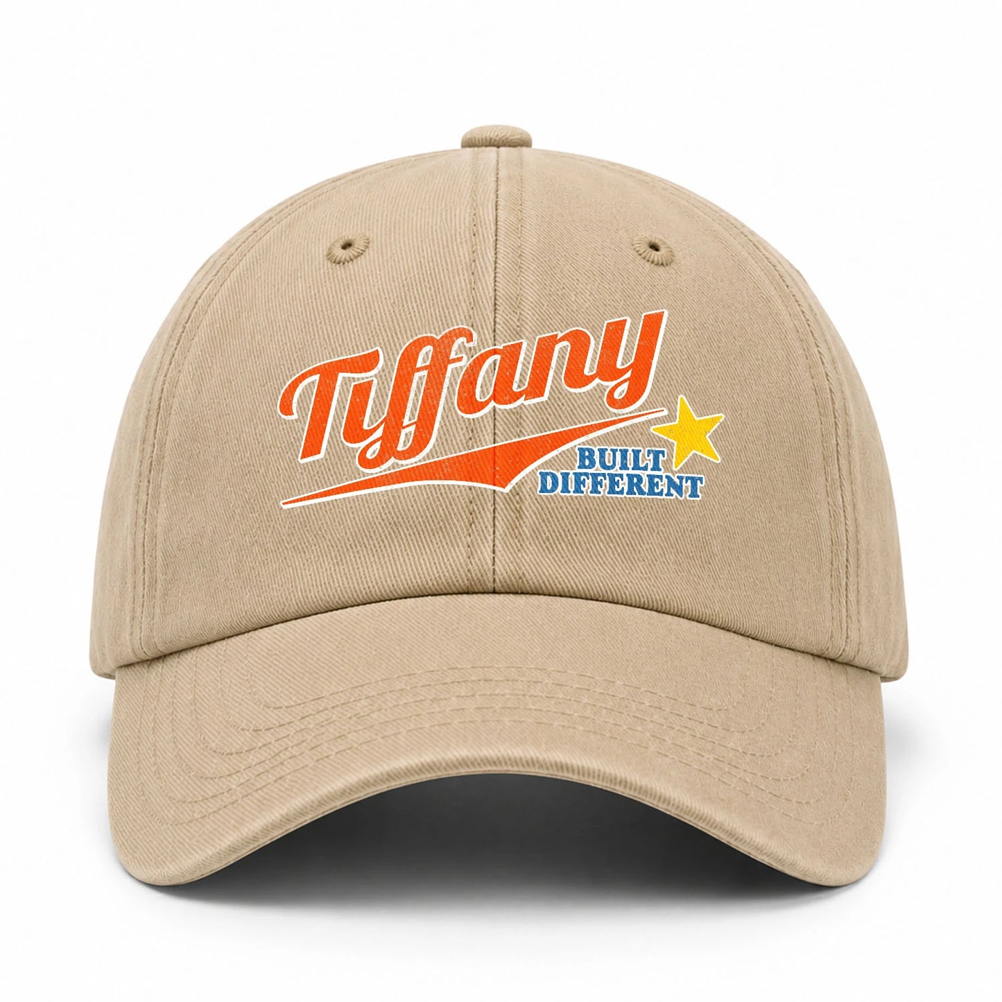 Your Name Built Different Logo Washed Cap TIFFANY 13K1 C56PF