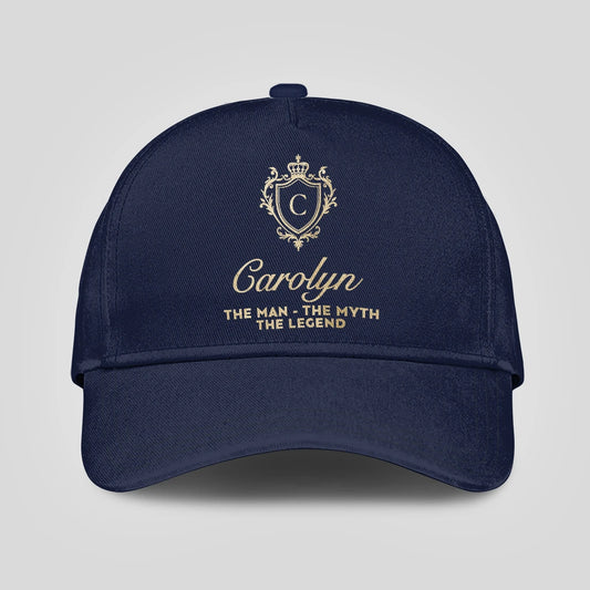 The Man The Myth The Legend Golden Navy Cap CAROLYN 13K1 C138PF