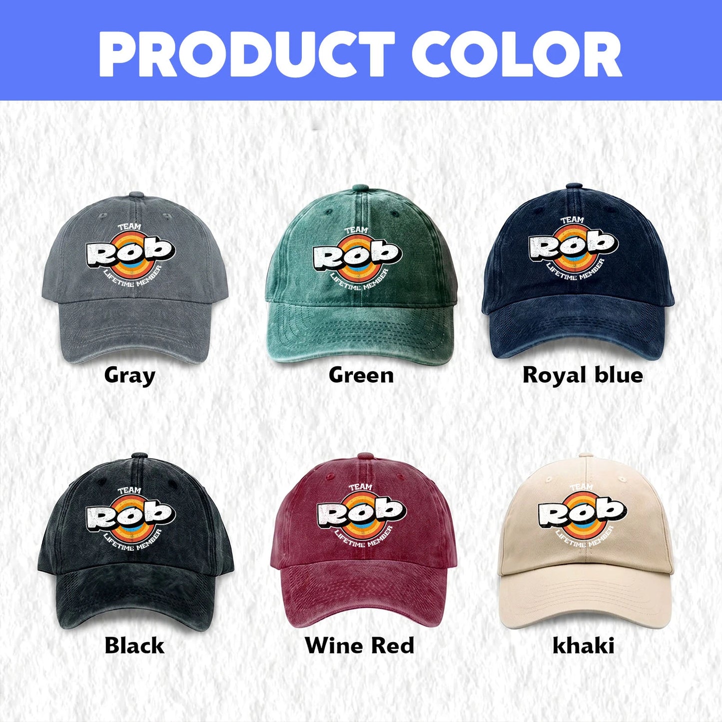 Team Your Name Lifetime Member Logo Cap ROB 13K1 C66PF