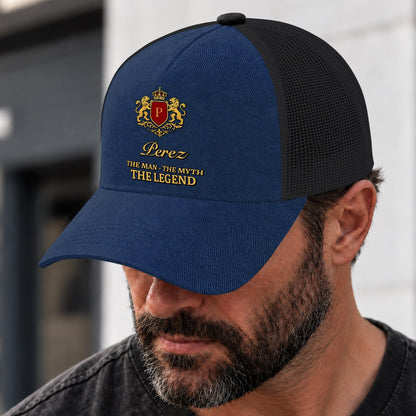 The Man The Myth The Legend Royal Blue Mesh Cap PEREZ 13K1 C187PF