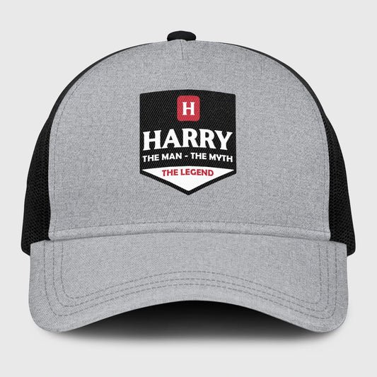 The Man The Myth The Legend Gray Mesh Cap HARRY 13K1 C189PF