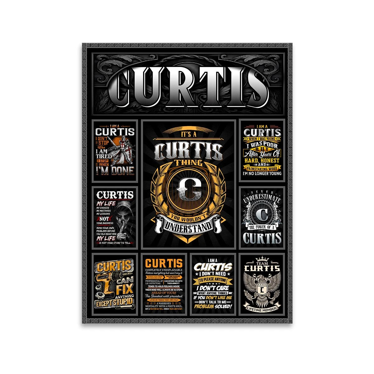 CURTIS Personalized Sponge Floor Mat – Custom Printed Home Decor 13K1-AR2
