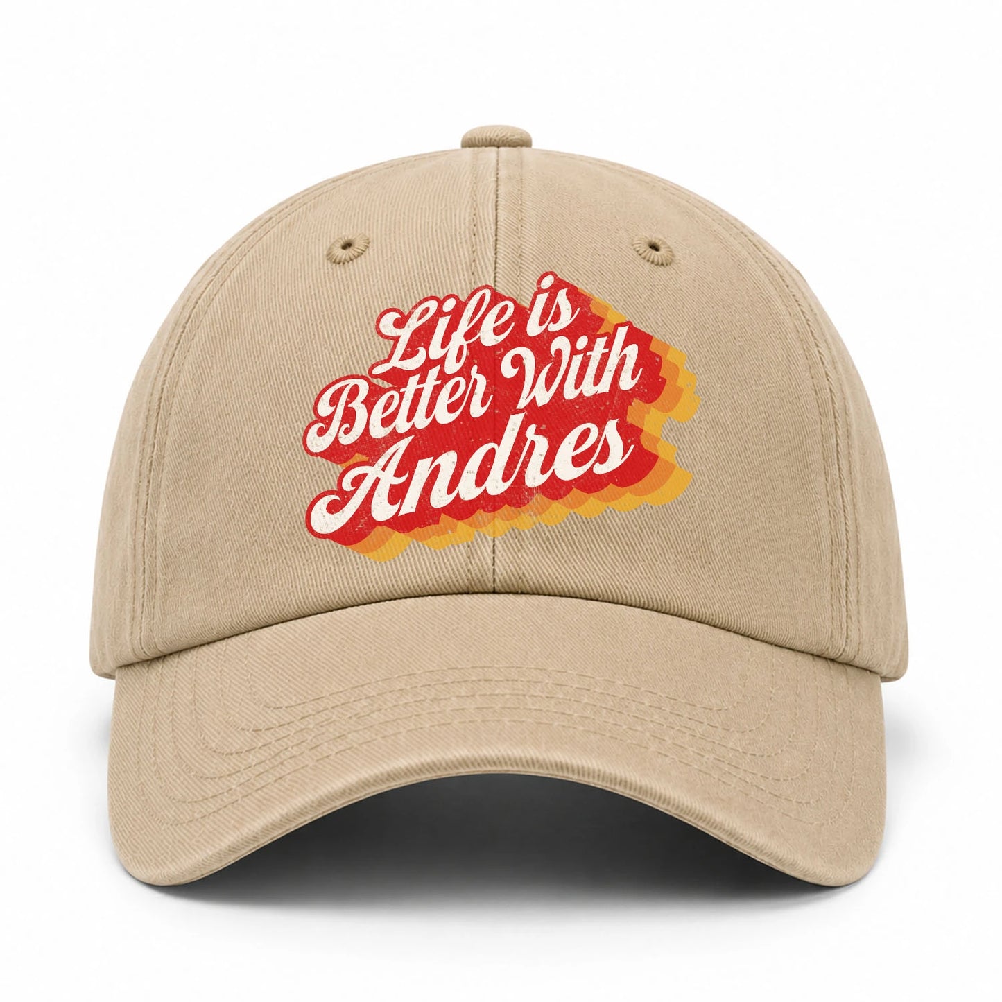 Life Is Better With Your Name Vintage Washed Cap ANDRES 13K1 C67PF