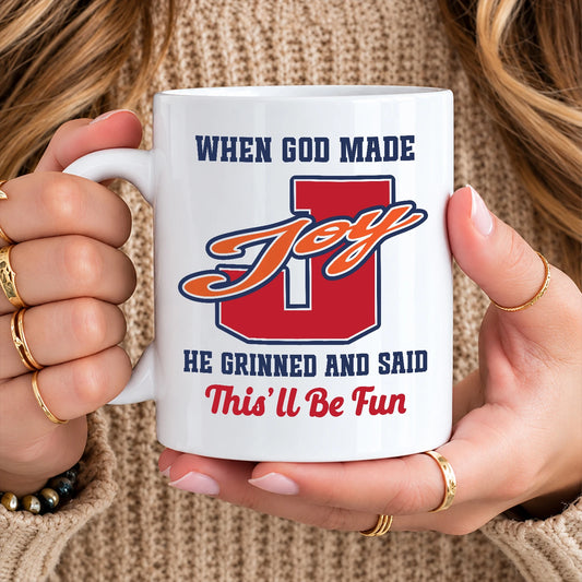 When God Made Your Name Personalized Baseball Mug JOY 13K1 MG07