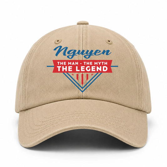 The Man The Myth The Legend Logo Washed Cap NGUYEN 13K1 C37PF