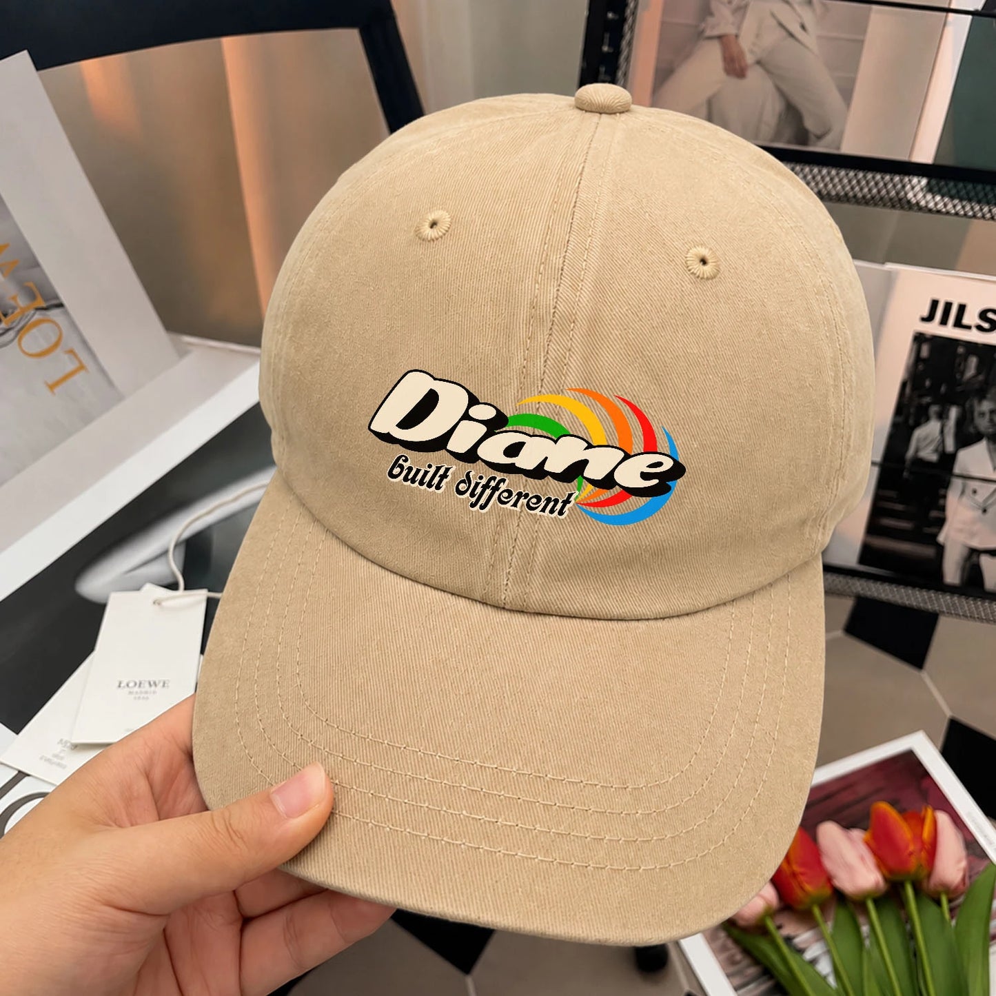 Your Name Built Different Retro Washed Cap DIANE 13K1 C55PF