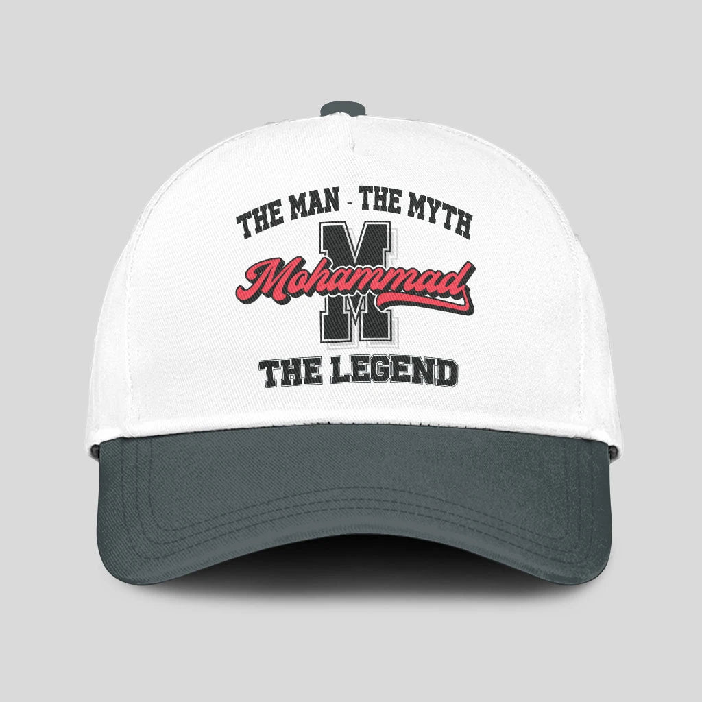 The Man The Myth The Legend Custom Initial Letter And Name Cap MOHAMMAD 13K1 C38PF