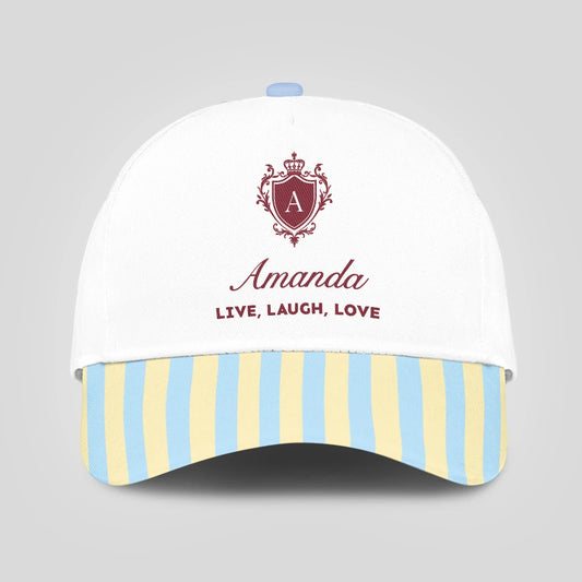 Live Laugh Love Blue And Yellow Luxury Cap AMANDA 13K1 C121PF