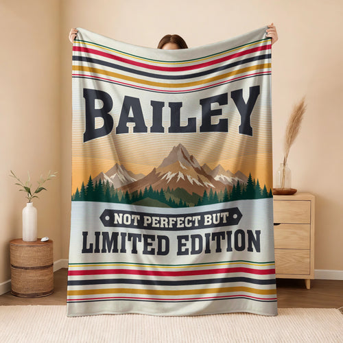 Not Perfect But Limited Edition Vintage Mountain Fleece Blanket BAILEY 13K1 BK45