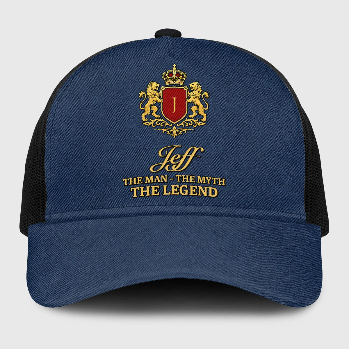 The Man The Myth The Legend Royal Blue Mesh Cap JEFF 13K1 C187PF