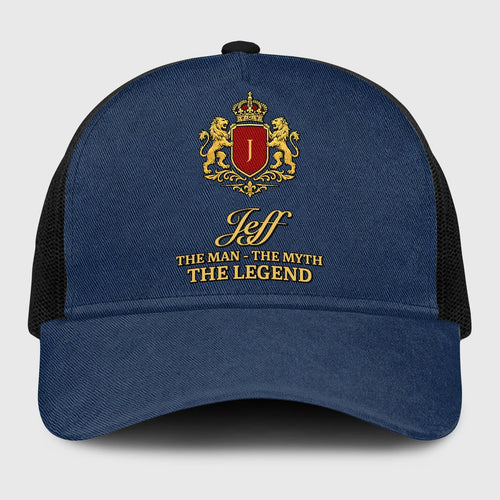 The Man The Myth The Legend Royal Blue Mesh Cap JEFF 13K1 C187PF