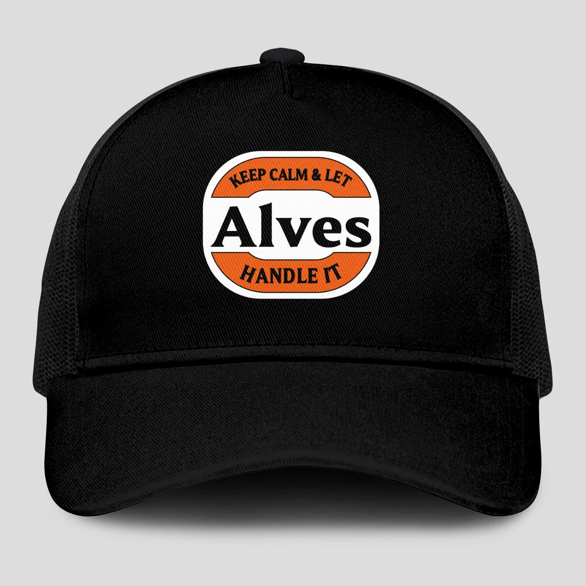 Keep Calm & Let Your Name Handle It Black Mesh Cap ALVES 13K1 C199PF