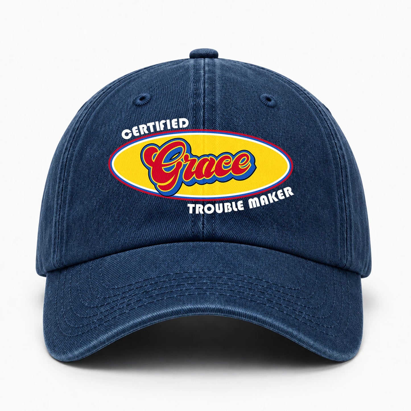 Certified Your Name Trouble Maker Washed Cap GRACE 13K1 C73PF