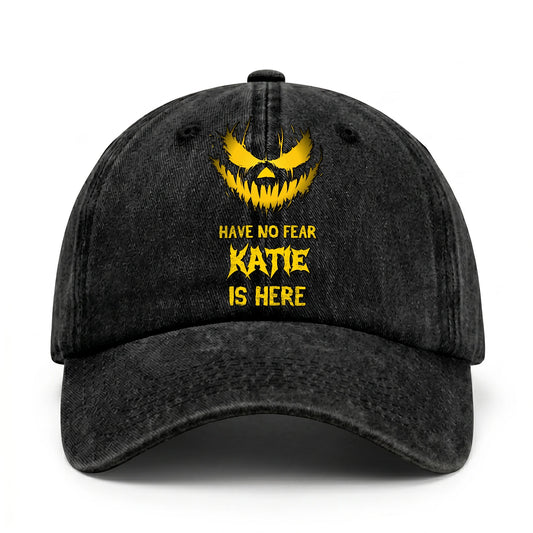 Have No Fear Your Name Is Here Jack O' Lantern Washed Cap KATIE 13K1 C135PF