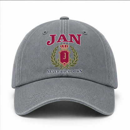 Your Name Never Back Down Royal Washed Cap JAN 13K1 C77PF
