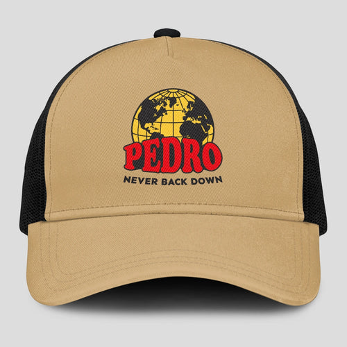 Never Back Down World Logo Khaki Mesh Cap PEDRO 13K1 C212PF