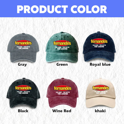 The Man The Myth The Legend Vintage Logo Washed Cap FERNANDES 13K1 C162PF