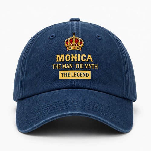 The Man The Myth The Legend King Crown Washed Cap MONICA 13K1 C146PF