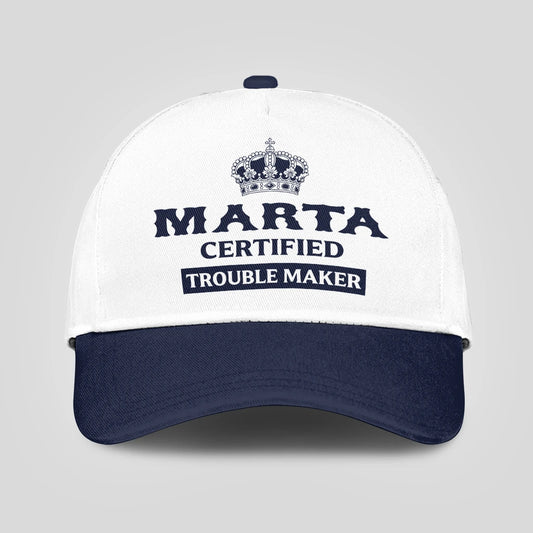 Certified Your Name Trouble Maker Washed Cap MARTA 13K1 C148PF
