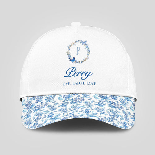 Live Laugh Love Blue Flowers Cap PERRY 13K1 C50PF