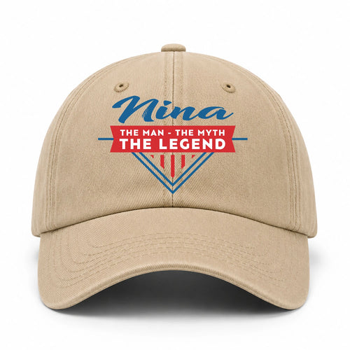 The Man The Myth The Legend Logo Washed Cap NINA 13K1 C37PF
