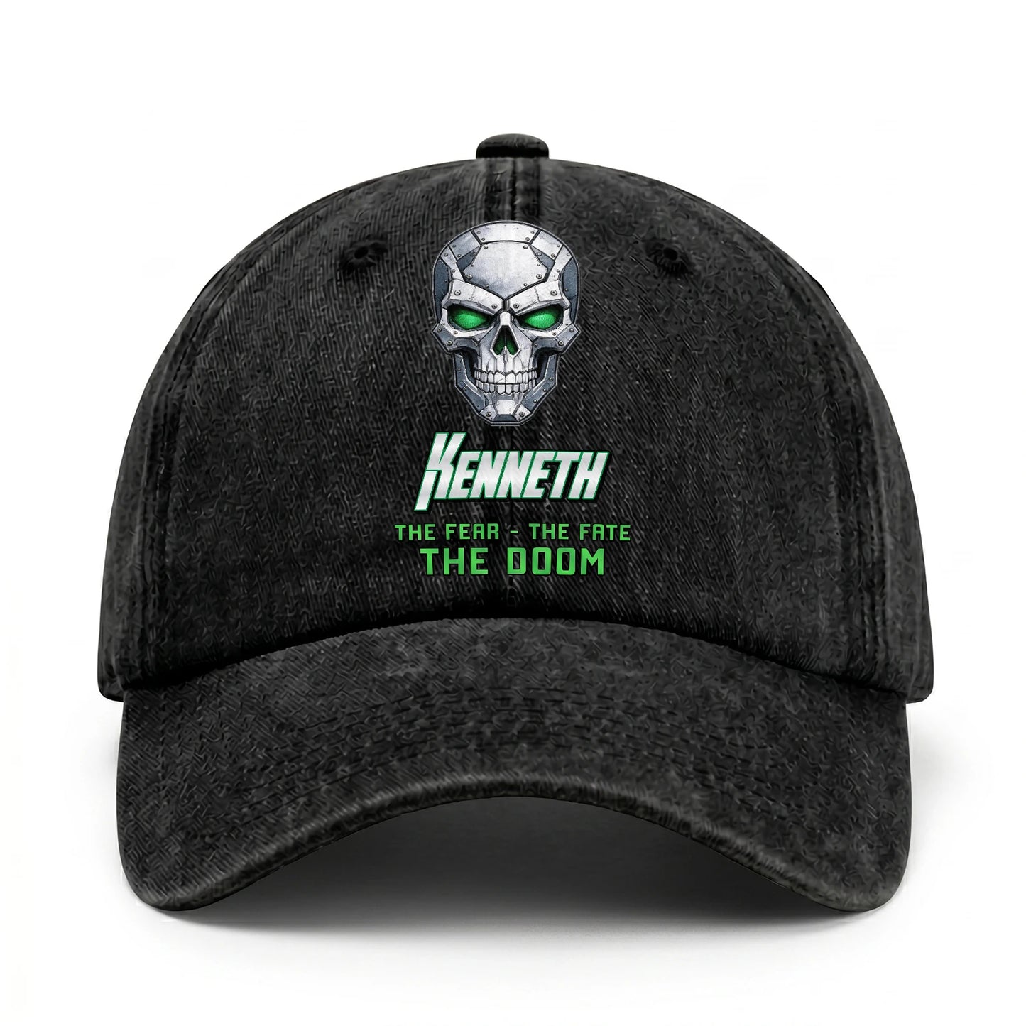 The Fear The Fate The Doom Skull Washed Cap KENNETH 13K1 C99PF