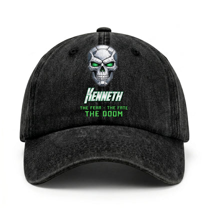 The Fear The Fate The Doom Skull Washed Cap KENNETH 13K1 C99PF