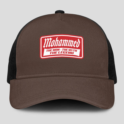 The Man The Myth The Legend Red Logo Brown Mesh Cap MOHAMMED 13K1 C203PF