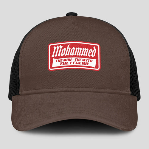 The Man The Myth The Legend Red Logo Brown Mesh Cap MOHAMMED 13K1 C203PF