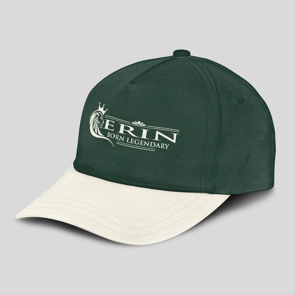 Born Legendary Lion Logo Sage Green And Beige Cap ERIN 13K1 C182PF