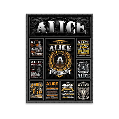 ALICE Personalized Sponge Floor Mat – Custom Printed Home Decor 13K1-AR2