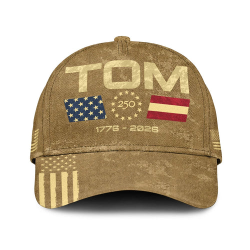 TOM 13K1-C14PF 250th Anniversary Patriotic Baseball Cap 1776–2026