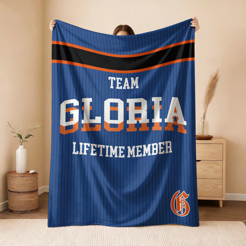 Team Your Name Lifetime Member Basketball Fleece Blanket GLORIA 13K1 BK47