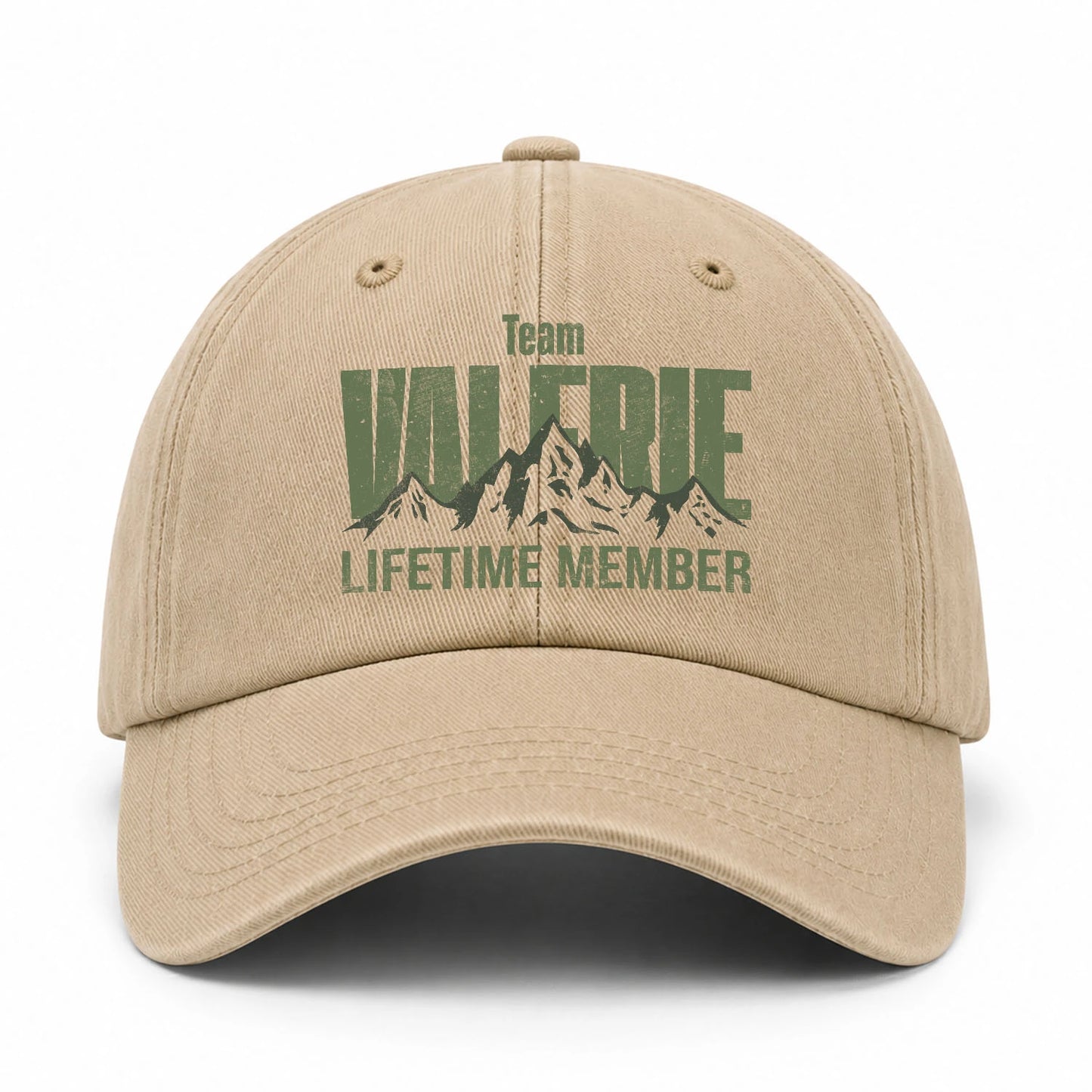 Team Your Name Lifetime Member Mountain Cap VALERIE 13K1 C58PF