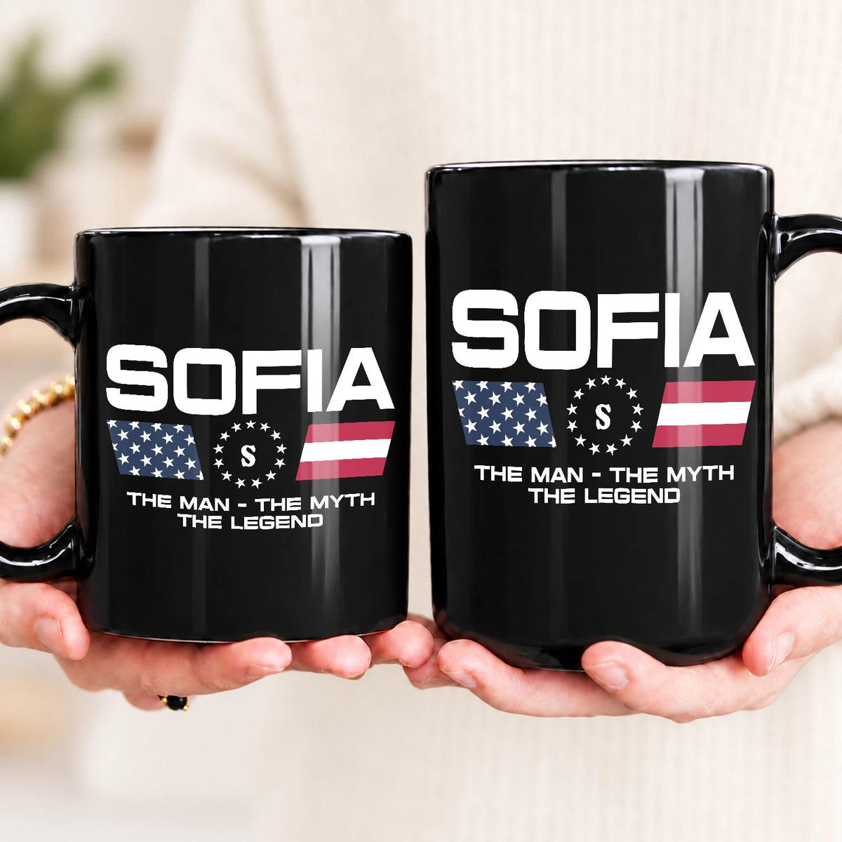 The Man The Myth The Legend Us Flag Mug SOFIA 13K1 MG23