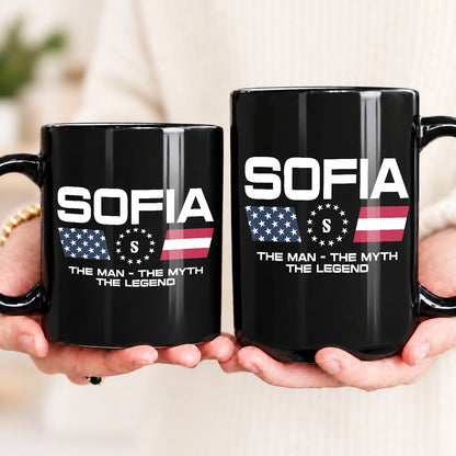 The Man The Myth The Legend Us Flag Mug SOFIA 13K1 MG23