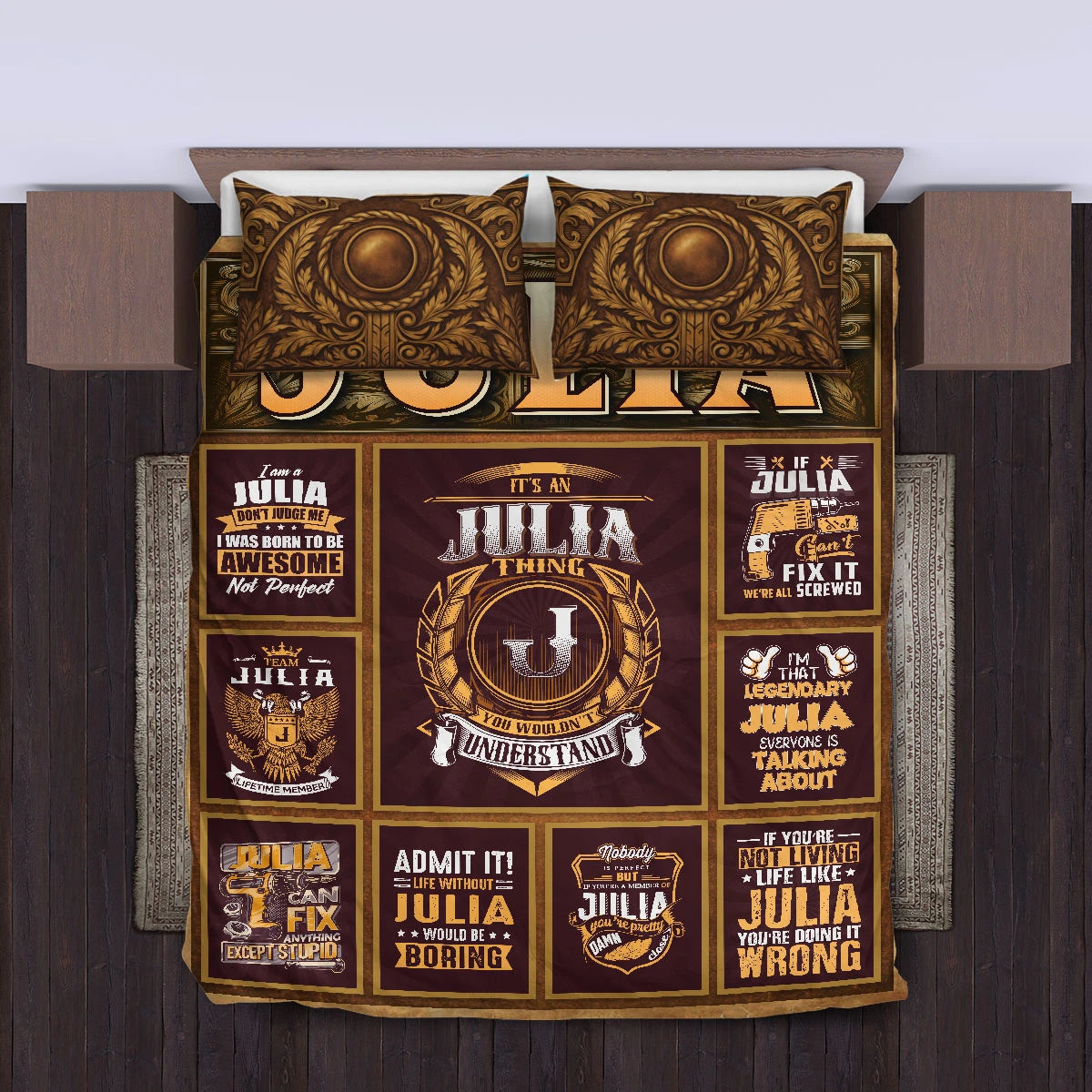 JULIA Limited Edition Personalized Bedding Set 13K1-BS3