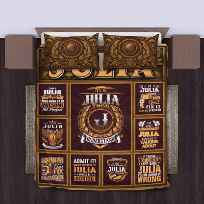 JULIA Limited Edition Personalized Bedding Set 13K1-BS3