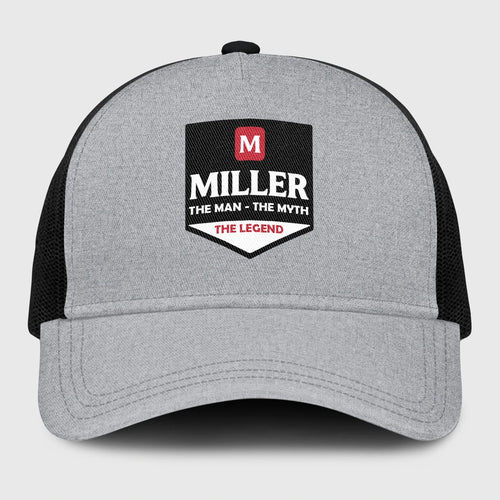 The Man The Myth The Legend Gray Mesh Cap MILLER 13K1 C189PF