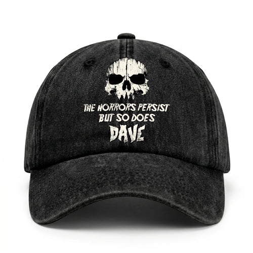 The Horrors Persist But So Does Your Name Cool Skull Washed Cap DAVE 13K1 C134PF