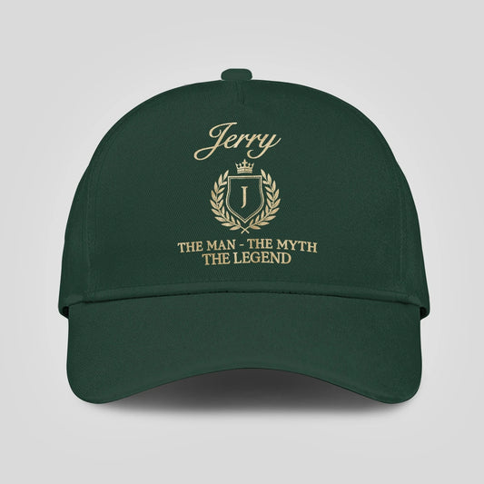 The Man The Myth The Legend Crest Forest Green Cap JERRY 13K1 C159PF