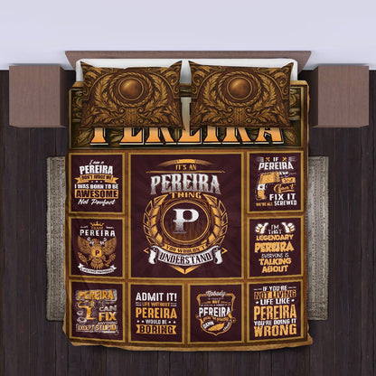 PEREIRA Limited Edition Personalized Bedding Set 13K1-BS3