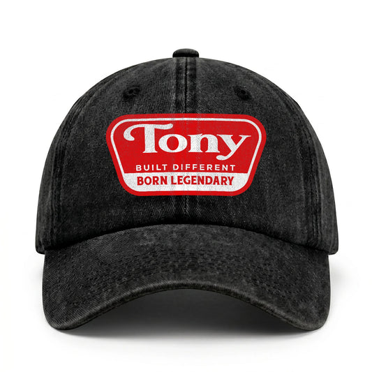 Built Different Born Legendary Red Logo Washed Cap TONY 13K1 C63PF