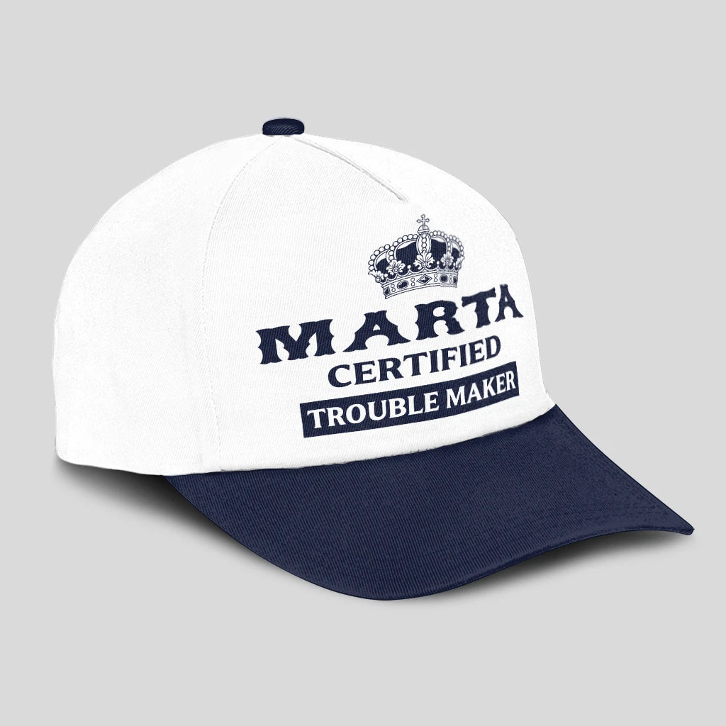 Certified Your Name Trouble Maker Washed Cap MARTA 13K1 C148PF