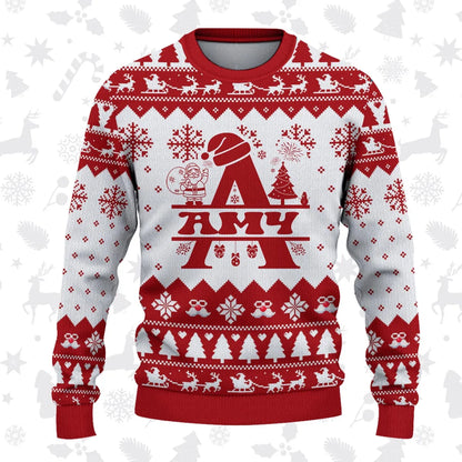 AMY Personalized Christmas Pajama Set - Holiday Gift Outfit 13K1-CR2