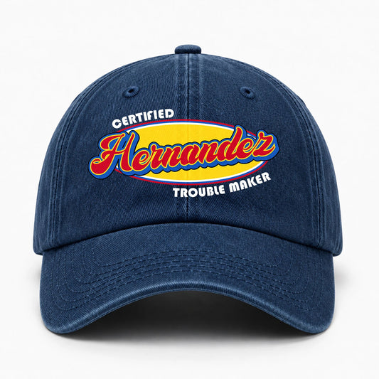 Certified Your Name Trouble Maker Washed Cap HERNANDEZ 13K1 C73PF